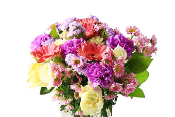 bouquet of flowers isolated on white background