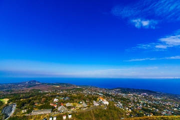 Nature landscape Mt. Omuro in Izu Japan