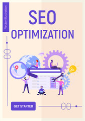 Poster SEO optimization concept