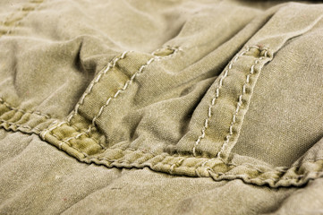 clothing items washed cotton fabric texture with seams