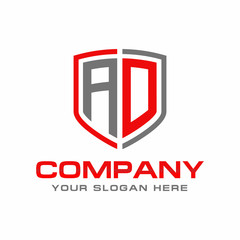 AD initial Logo Design Vector