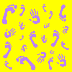 The background with prints