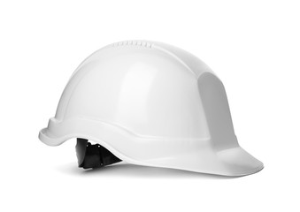 Safety hardhat isolated on white. Construction tool