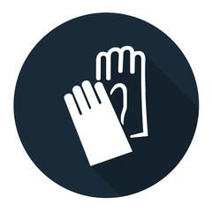 Symbol Wear Hand Protection sign on black background,Vector llustration