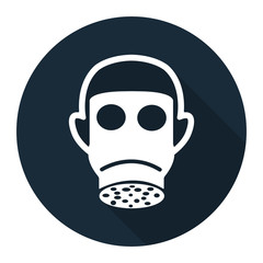 Symbol Wear Full Face Sign on black background,Vector llustration