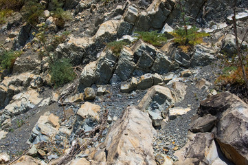 rocks and stones of the sea coast
