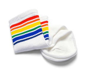 Folded Rainbow Socks