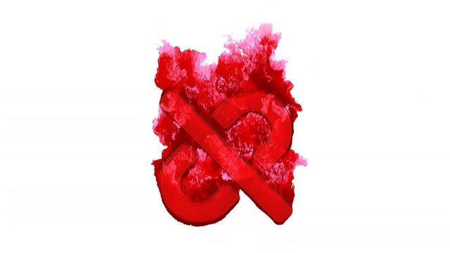 Symbol unlink inflames with dark fire, then burns. In - Out loop. Alpha channel Premultiplied - Matted with color white