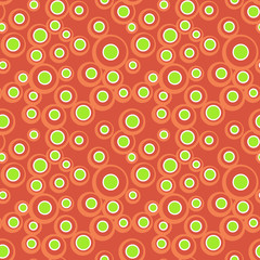 Bright vector colorful bubbles on colored background. Abstract geometric seamless pattern for textile, wrapping paper, prints, fabric, wallpaper, web etc.