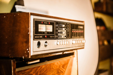 Fototapeta premium vintage radio and sound equipment