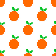 Orange fruit seamless pattern. Vector abstract background. Template for cover design. Simple graphic print, textile ornament.