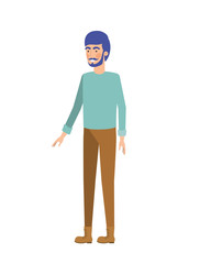 Fototapeta premium young man in white background avatar character