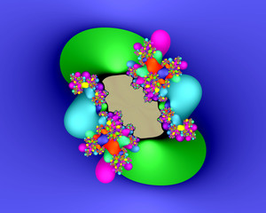 Abstract background with flowers, colorful texture