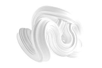 Abstract form on a white background. 3d illustration, 3d rendering.