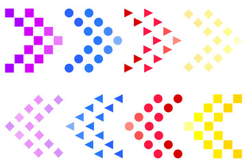 Fototapeta premium Nabar icons of different colors on a white background. Vector illustrations. Concept of swabs for programs and web pages.