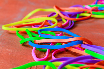 colored rubber bands whit creative inspiration