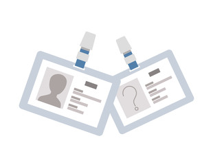 identification card with white background