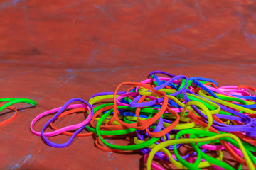 colored rubber bands whit creative inspiration