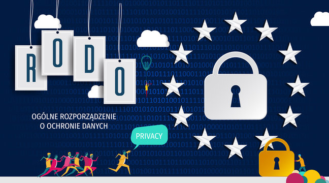  RODO Concept Illustration - Polish General Data Protection Regulation.