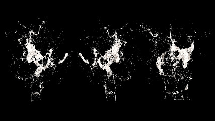 A splash of gold. 3d illustration, 3d rendering.