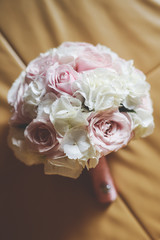Wedding decoration. Bride's wedding bouquet. Details for wedding