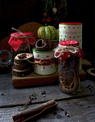 spices rustic kitchen