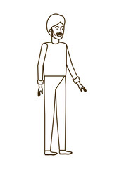 young man in white background avatar character