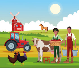Farm rural cartoons
