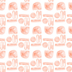 Beige abstract seamless pattern Watercolor paint texture Modern background Wrapping paper design