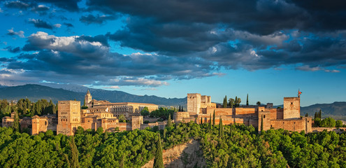Famous Alhambra in Granada, Spain