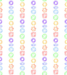 Chakras seamless pattern Scral yoga Meditation background Wrapping paper Wallpaper design