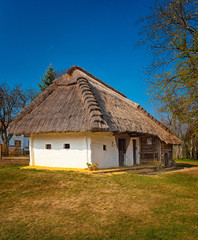 Fototapeta na wymiar Traditional countryside house in Szalafő, Hungary
