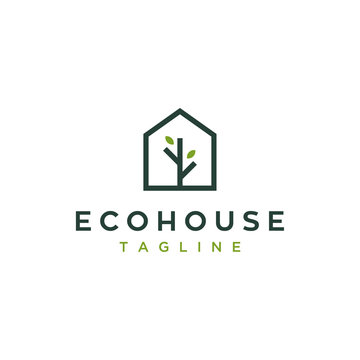 Healthy / Eco House Vector Logo Design