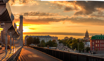 sunset view in Moscow