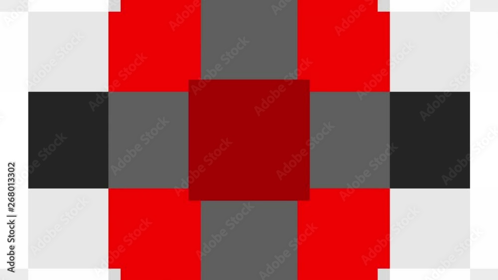 Poster moving and transforming geometric shapes. looping footage.