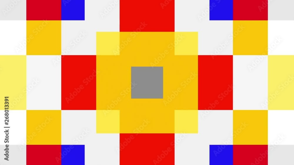 Aufkleber moving and transforming geometric shapes. looping footage.