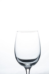 Empty wine glass, isolated on a white background