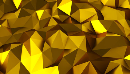 Abstract Polygonal Geometric Triangle Background, 3D illustration.