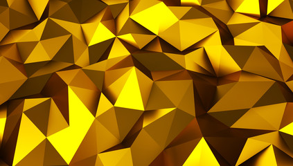 Abstract Polygonal Geometric Triangle Background, 3D illustration.