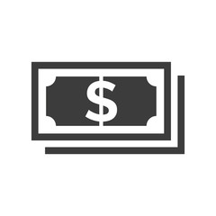 Money icon on white background.