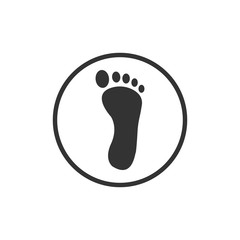 Fototapeta na wymiar Foot, leg, print icon. Vector illustration, flat design.