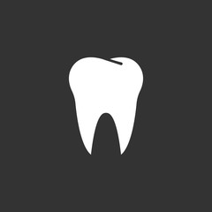 Tooth Icon, dental care icon. Vector illustration, flat design.