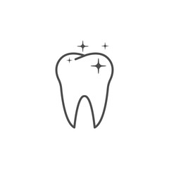 Tooth Icon, dental care icon. Vector illustration, flat design.