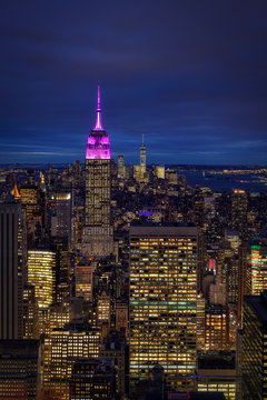 Vista del skyline de Manhattan en New York City