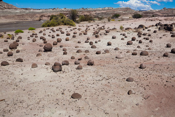 Formations of stones in Ischigualasto Park