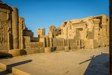 Interiors of the Temple of Edfu. Egypt