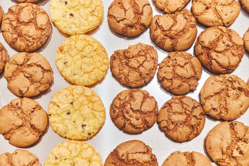 Handmade small cookies. Banquet table. Catering