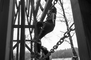 27.04.2019 Hero race .Russia.Moscow region. Alabino City.Russian army obstacle course race