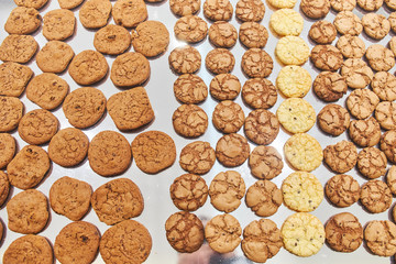 Handmade small cookies. Banquet table. Catering