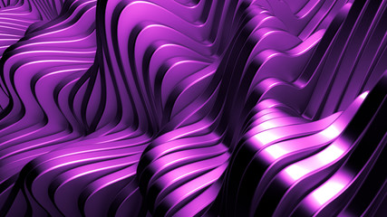 Purple background with lines. 3d illustration, 3d rendering.